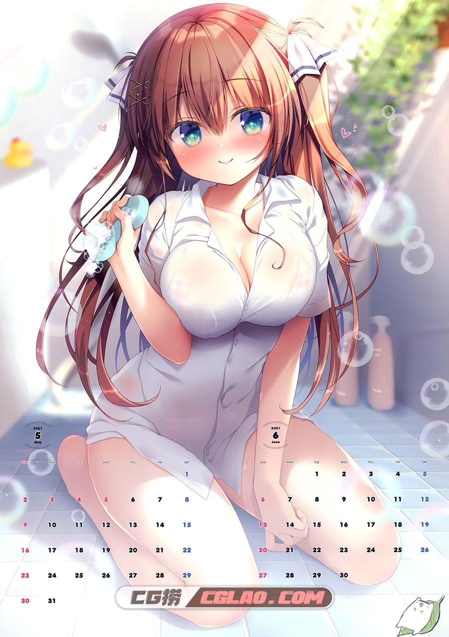 わたくび 笹井さじ 2021 Calendar 萌系同人画集百度网盘下载,4.jpg