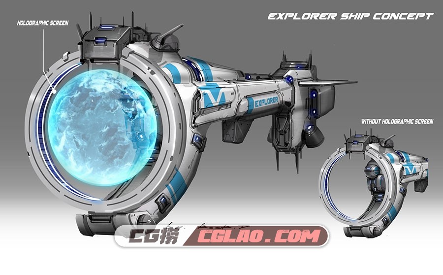 未来科幻机甲武器 游戏角色原画设定画集 百度网盘下载 38P,0_Explorer-Ship-concept,-Rock-D_01.jpg